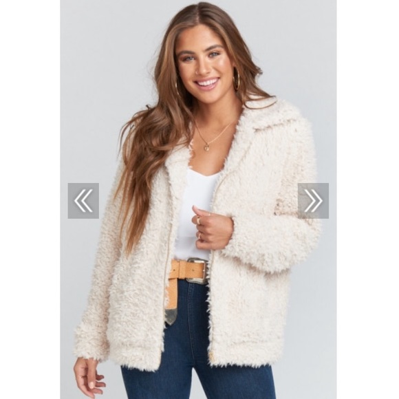 Sheldon Bomber Jacket in Shortbread Shearling SMYM - Picture 3 of 7